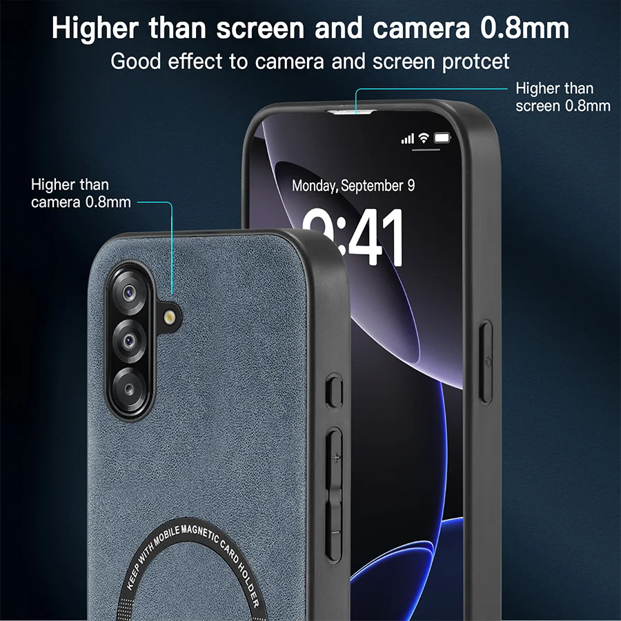 Magnetic Retro Soft Leather Phone Case