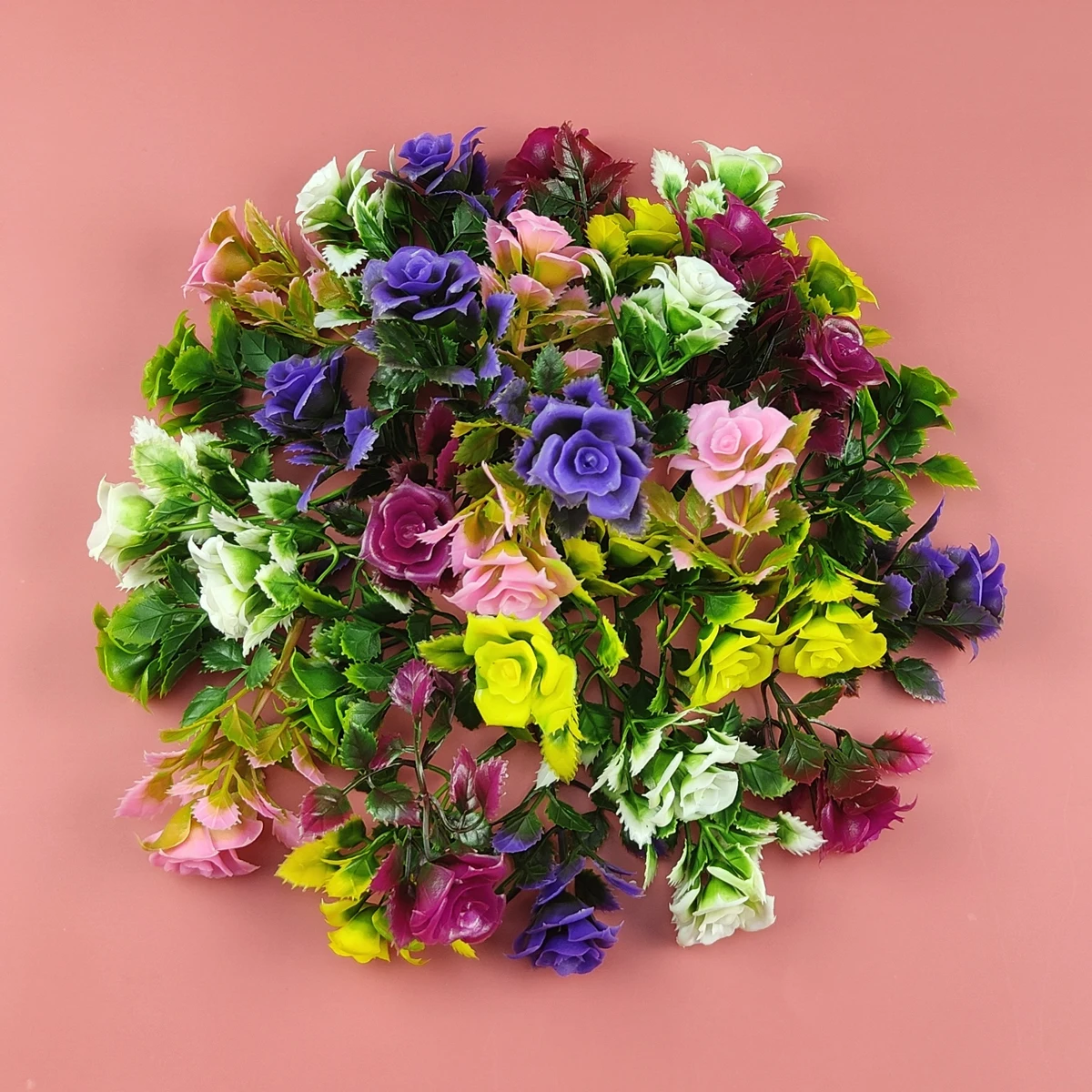

20Pcs Artificial Rose Flower Leaves DIY Wreath Simulated Plant Wall Wedding Scrapbooking Box Wed Decoration Craft For Home Decor