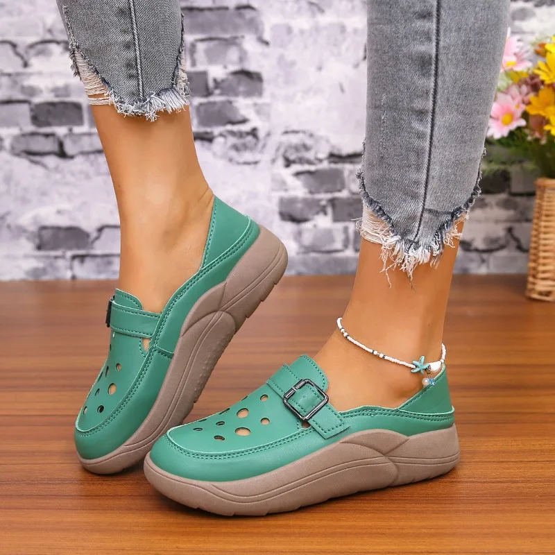 Women Breathable Casual Shoes Fashionable Thick Soled Shoes Versatile Flat Shoes Women's Work Shoes Comfortable Vulcanized Shoes