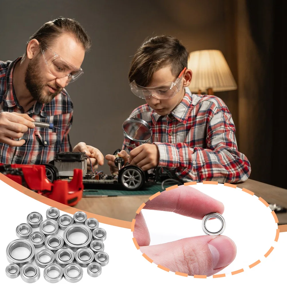 22 Pcs Wheel Hub Axle Sealed Bearing Kit Car Upgrade Parts RC Car Upgrades Parts Accessories for Traxxas TRX4M 1/18 RC Crawler