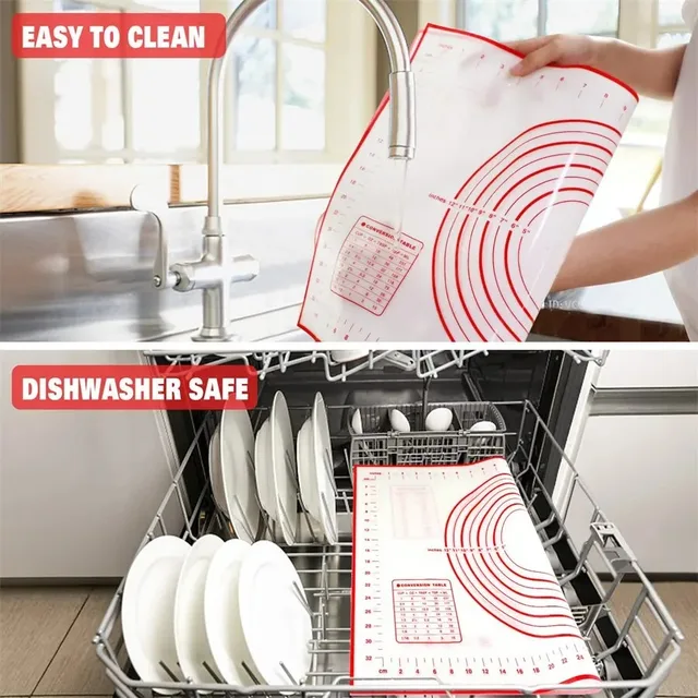 UNTIOR 1PCS Silicone Baking Mat Kneading Pad Dough Mat Pizza Cake Dough Maker Kitchen Cooking Grill Non-Stick Gadgets Bakeware 5