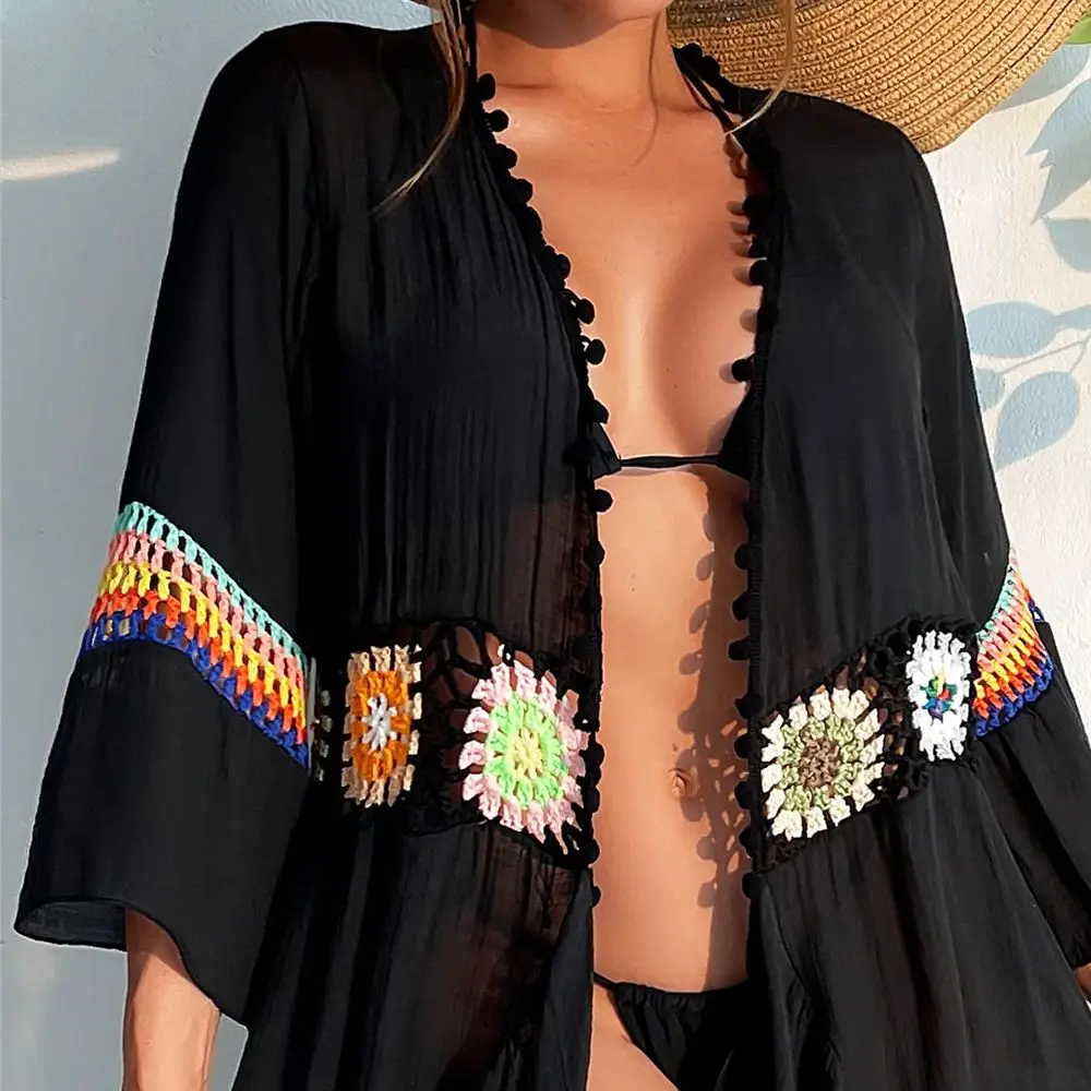 Bohemian Women\'s Swimsuit Dresses Sexy Beachwear Casual Beach Bathing Suit Cover Up Dress Beach Kimono Cover Ups Beach Dress