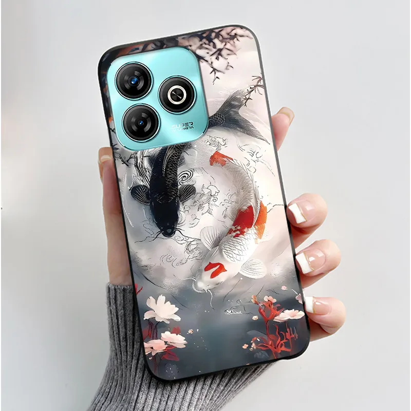 Luxury Cute Love Heart Rabbit Black Matte Soft TPU Protective Phone Case