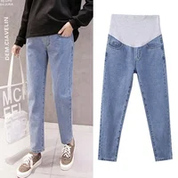 High-waisted Maternity Jeans 2024 New Spring Collection Maternity Trousers Comfortable Stretchable Cotton Pants 1