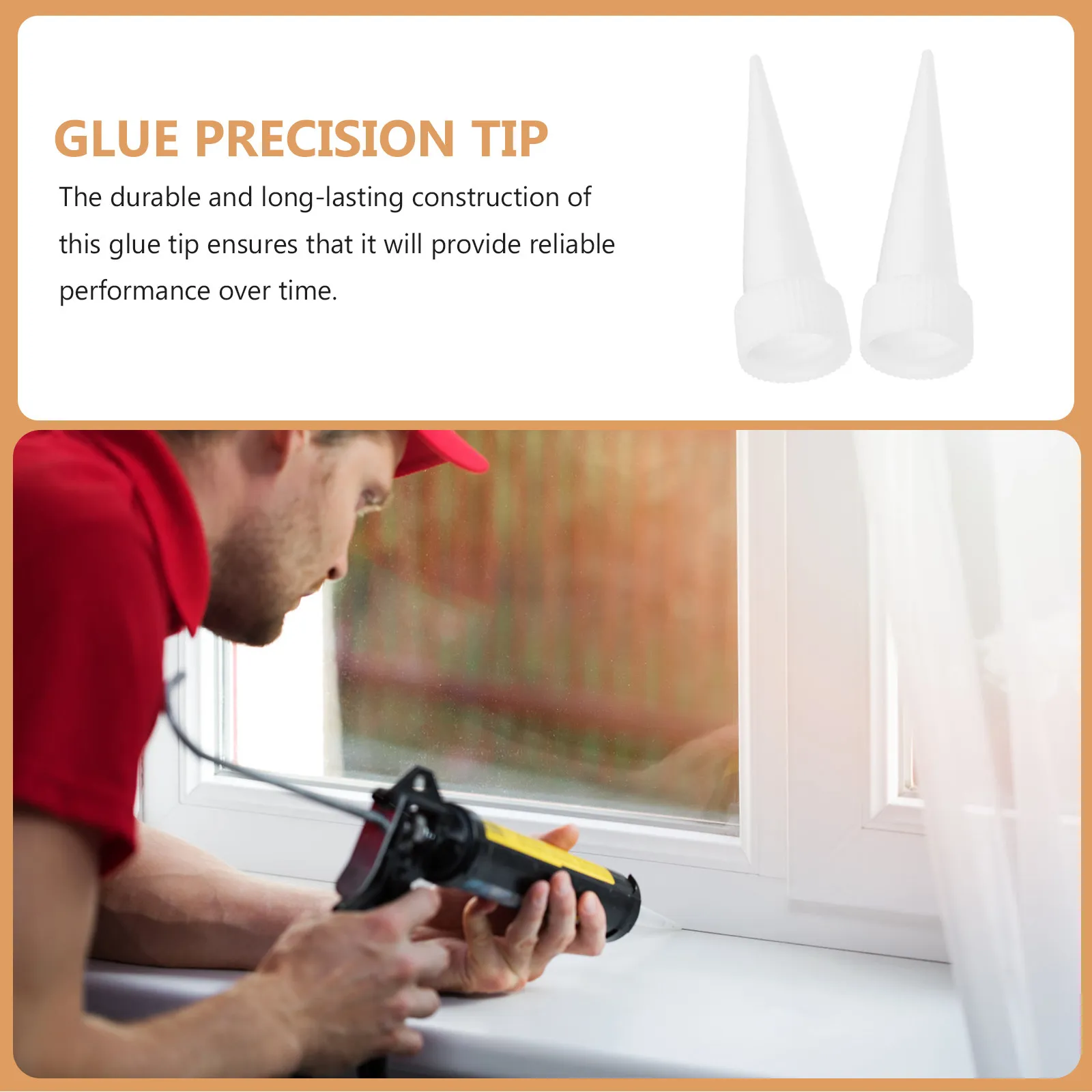 100Pcs 정밀 접착제 팁 코킹 노즐 세트 좁은 공간을 위한 플라스틱 유연한 코킹 어플리케이터 외부 벽 정확한 작업용