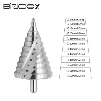 6–60mm Step Cone Drill Bit – HSS Fluted Reamer Hole Cutter for Metal, Wood, Plastic & Woodworking Applications 1