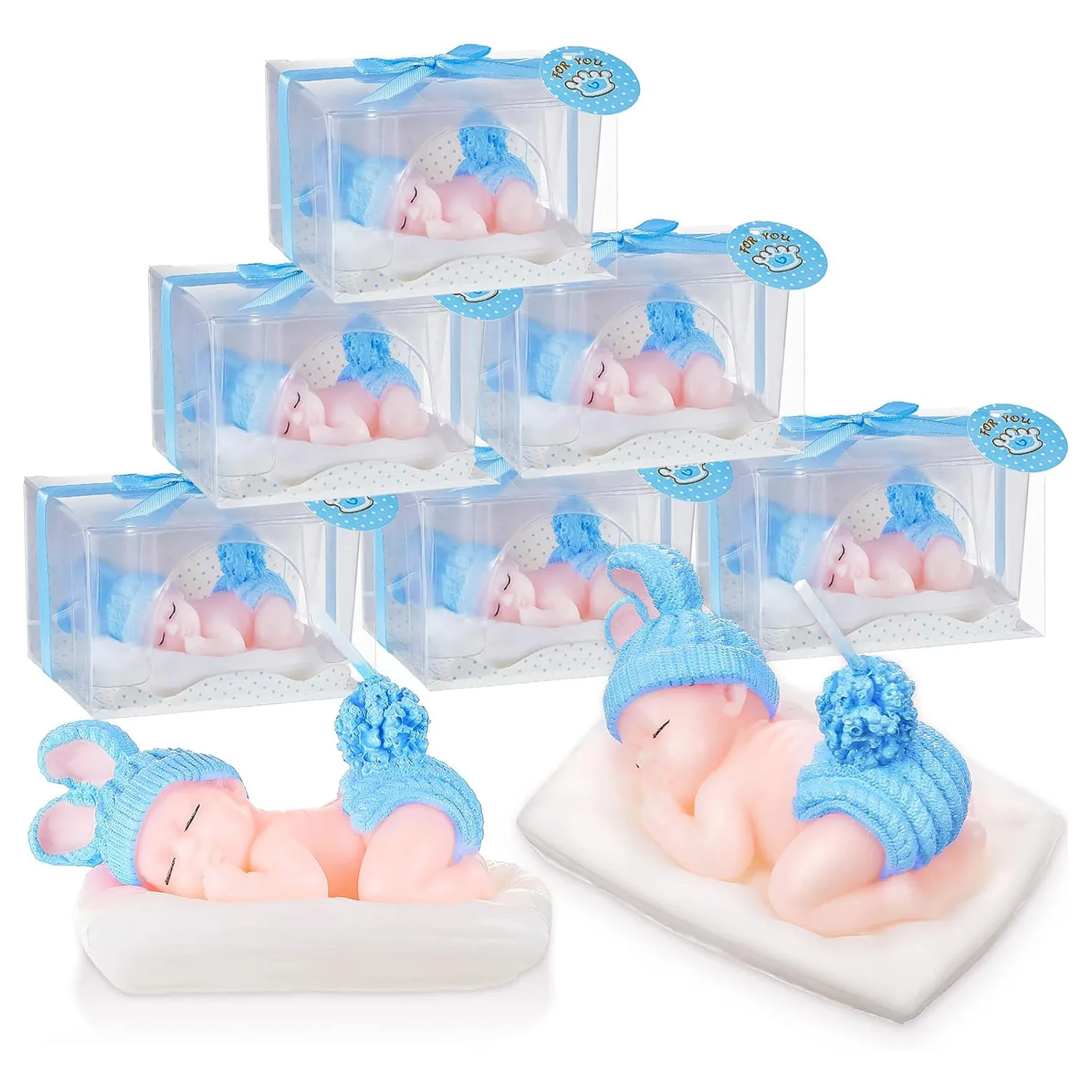 6 Stück Kerze Blau Geburtstagskerze Junge Alles Gute zum Geburtstag Kuchen Topper für Kuchen Topper Geburtstag Jahrestag Party Supplies – Detail 2