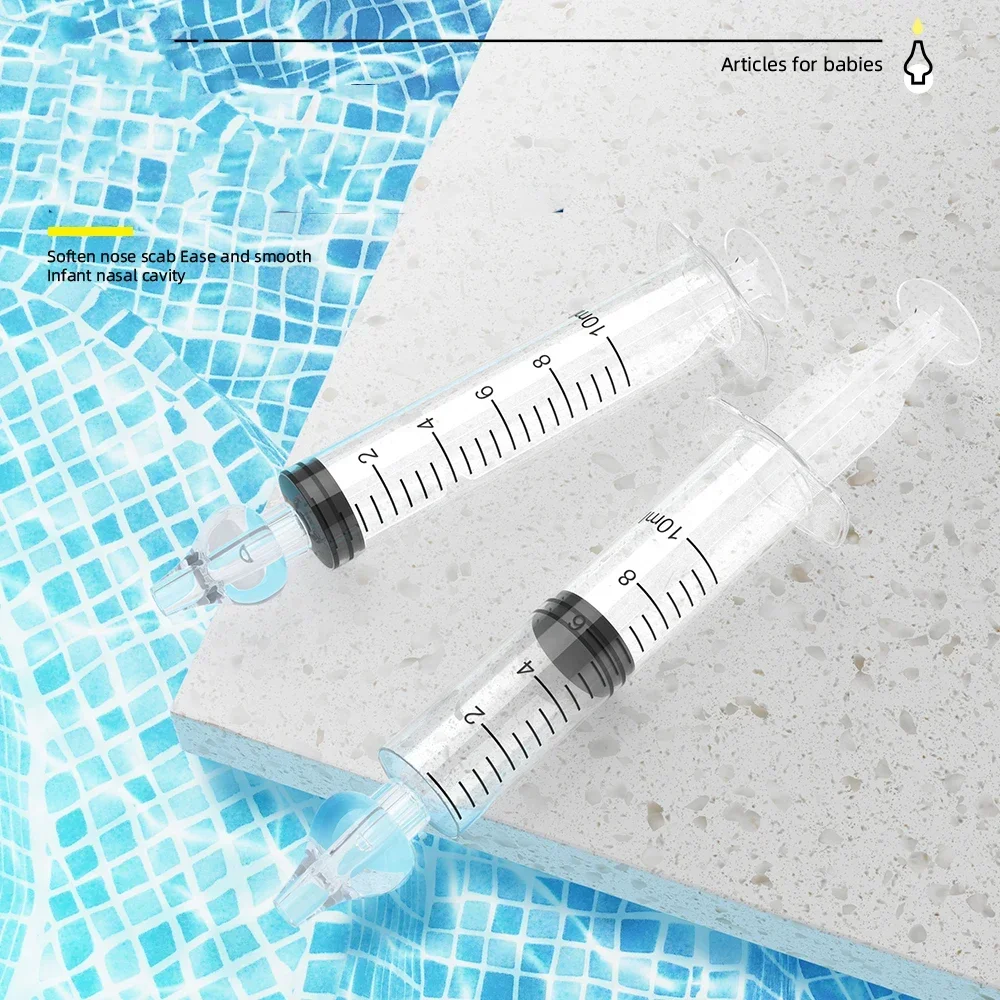 Nasal aspirator Nasal irrigator 2pcs Baby Nose Washing for Children Baby Nose Cleaner Rhinitis Nasal Washer Needle Tube 10ML Nasal Aspirator Cleaner Syringe