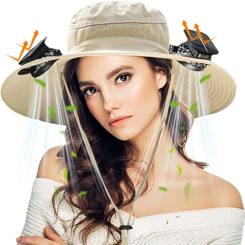 햇빛 차단과 시원함을 동시에 경험할 수 있는 Solar Fan Outdoor 낚시 모자