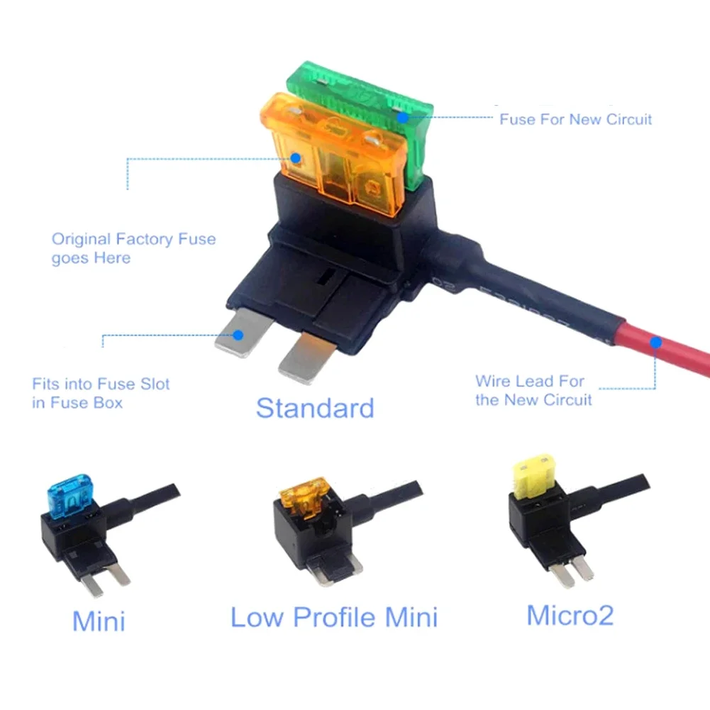 Circuit Protection Fuse Holder Add-a-circuit Mini Small Standard ATM APM Blade Auto Fuse with 10A Mini Blade Car Collector
