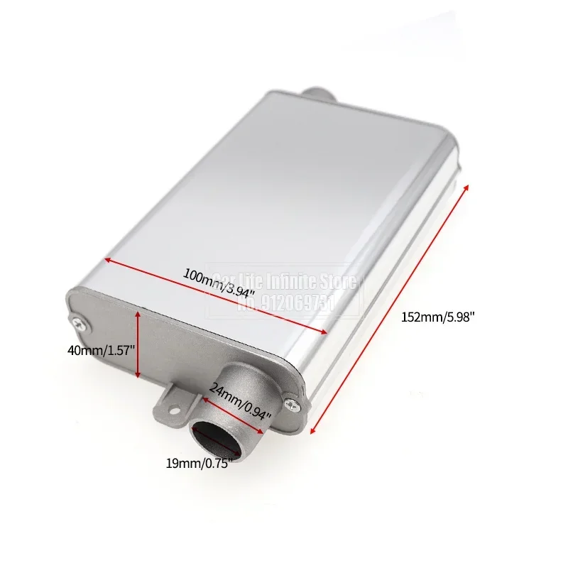 Car Air Parking Heater Exhaust Pipe 60-300cm With 24mm Muffler Silencer For Webasto Eberspacher
