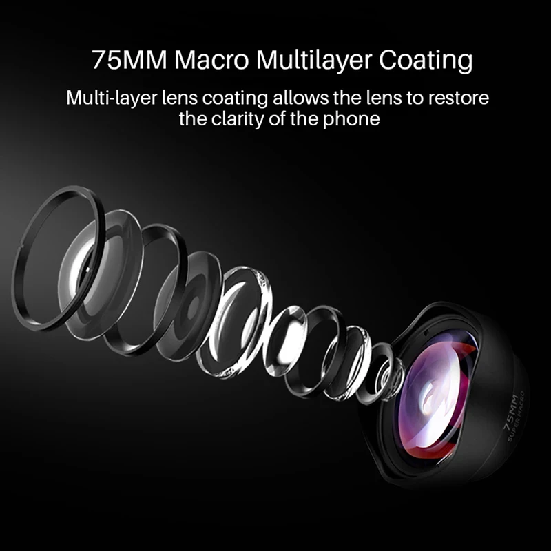 ULANZI 10X Macro Phone Camera Lens Universal Lens for iPhone 16 15 14 13 12Pro Max/XR/XS Max All Android smartphone Phone Lens