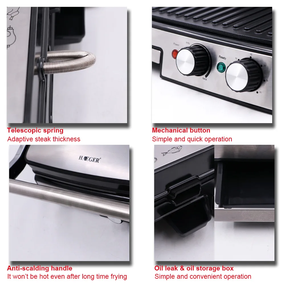 Description Picture 6 of item220V Professional Automatic Steak Grill with Multiple Functions and Electric Panini Press for Commercial and Household Use