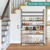 4 Tier Long Shoe Organizer for Closet, Metal Shoe Rack Wide Shoe Storage Organizer 30-Pairs 2