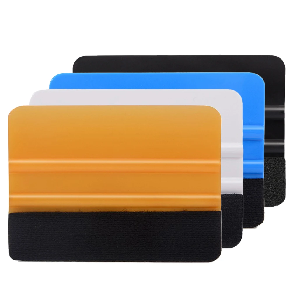 10pcs Car Vinyl Wrap Scraper Carbon Fiber Film Felt Squeegee Car Tinting Window Glass Cleaning Tool Sticker Remover Accessories