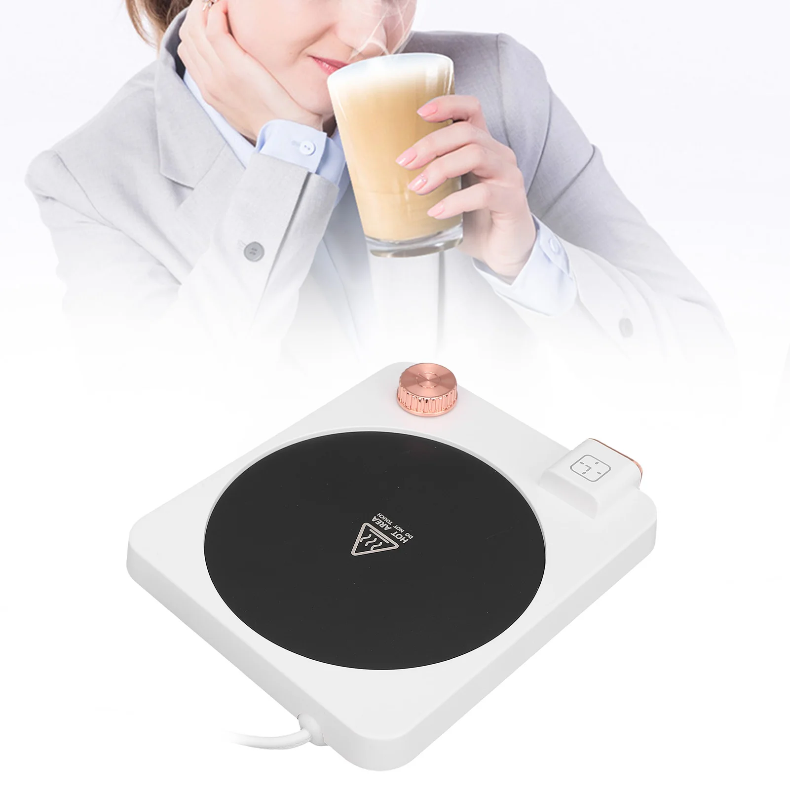 Coffee Mug Warmer 9 Temperature Settings Electric Cup Warmer with Auto Shut Off Timer for Coffee Tea Milk Beverage Heating Pad