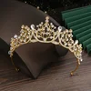 Romantic Princess Crown for Girls Handmade Rhinestone Tiara Pearl Headband For Birthday Wedding Party Accessories Jewelry Gifts 3
