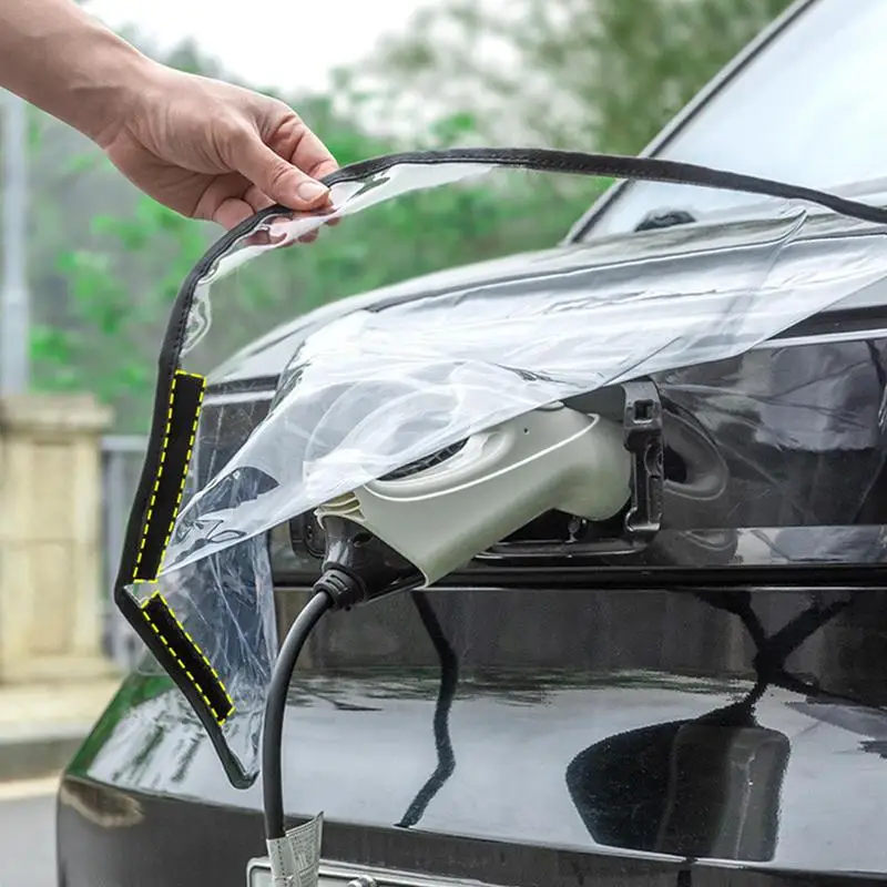 

Крышка для автомобильного зарядного устройства EV, магнитная прозрачная Крышка для автомобиля, крышка для зарядного устройства для электромобиля, защита для любых погодных условий, подходит для электромобилей