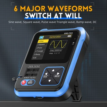 FNIRSI DSO TC3 Digital Oscilloscope 500KHz 10MS s Transistor Tester Function ESR Diode Signal Generator