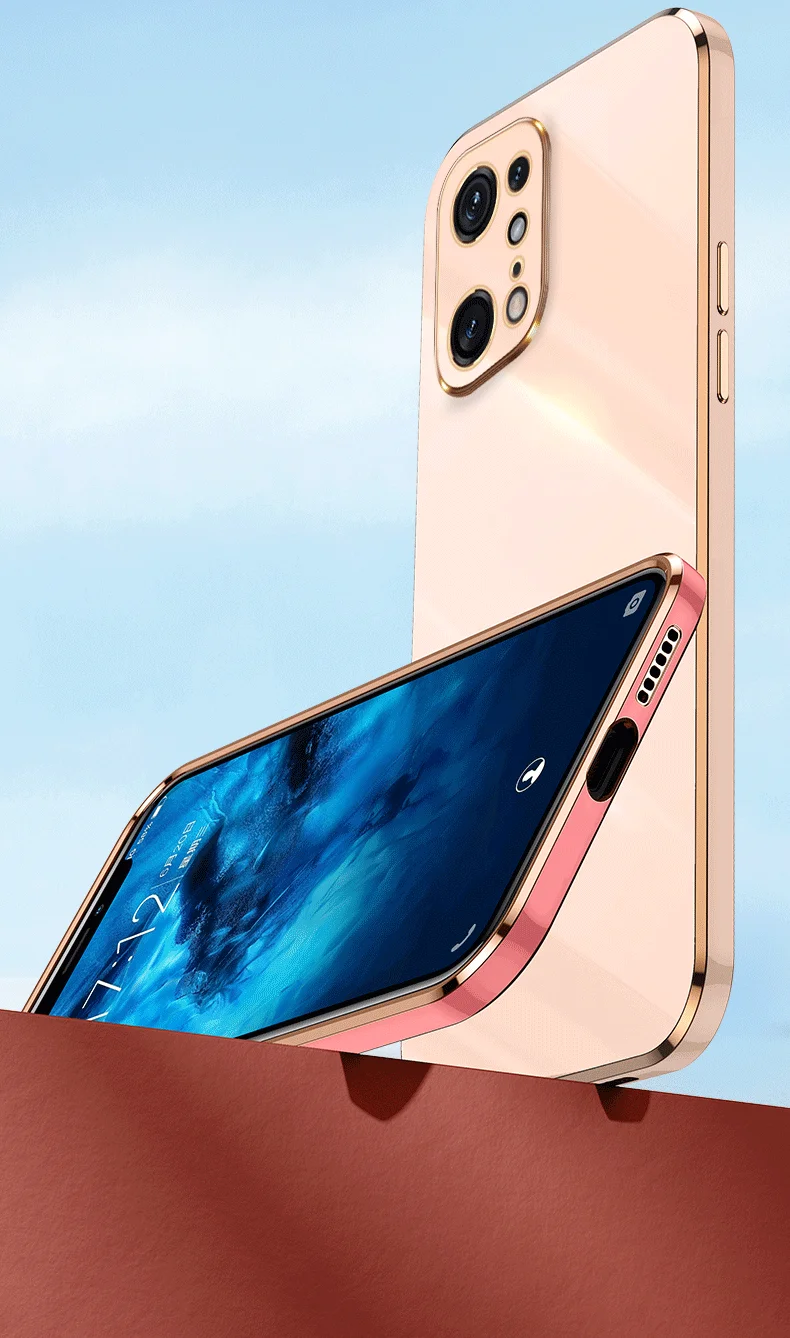 Funda For Oppo Find X5 Pro Case Tyylikäs pinnoitettu puhelimen kuori Oppo Find X5 Lite Case Ylellinen Pehmeä Silikoni Iskunkestävä B_voghion.com