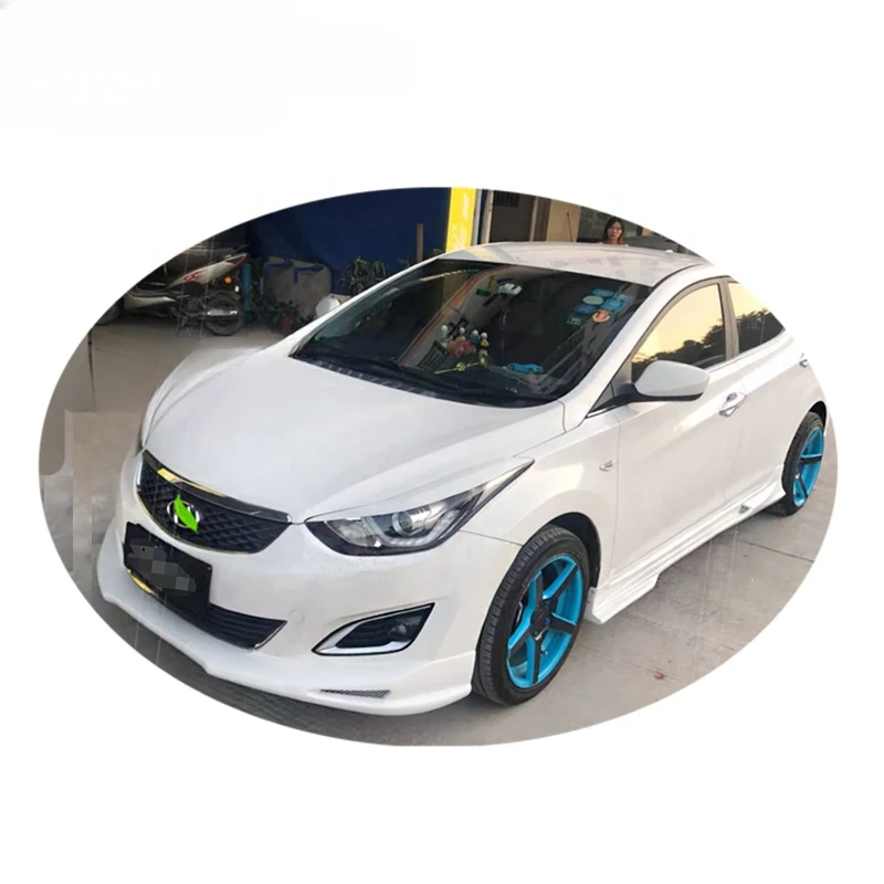 

Для Hyundai Elantra Комплект кузова 2013-2016 Elantra передняя губа Стиль A бампер задняя губа боковая юбка ванной