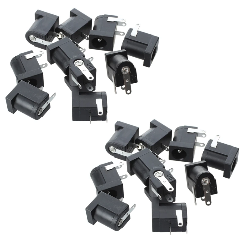 

20 шт. разъем питания постоянного тока 2,1 мм монтаж печатной платы цилиндрического типа