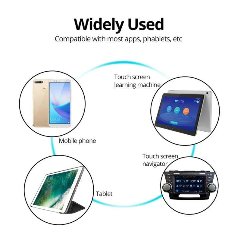 896F Universal 2 In 1 Stylus Drawing Tablet Pen Capacitive Screen Touch Cloth Pens Mobile Androids Phone for Smart Tablets stylus pen touch pen