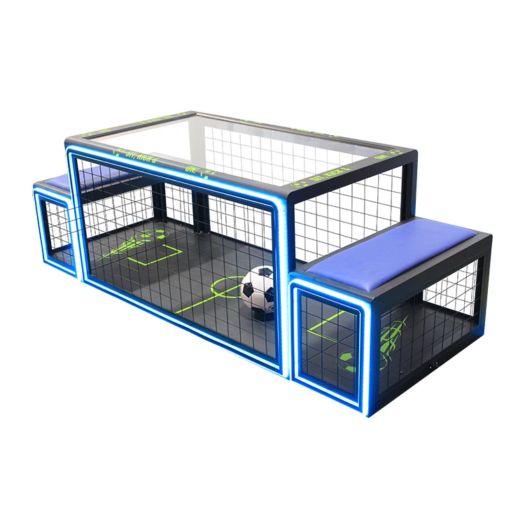 Amusement Machine LED Light Subsoccer 3 Table Football Game With Two Chairs Sitting Football Sub Soccer Under the Table