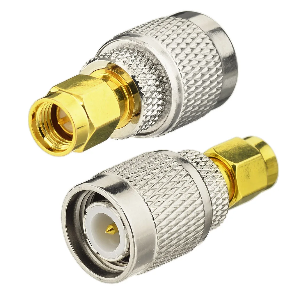 SMA Male to TNC Plug Straight RF Coaxial Connector Adapter