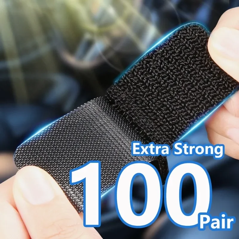 10/100 Self Adhesive Tape Extra Strong Carpet Fixing Double Side Hook-and-loop Fastener Car Adhesive