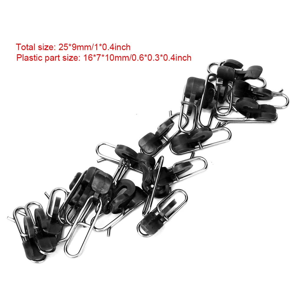 Fishing Bait Clip Stainless Steel Impact Bait Clip Sea Fishing Lure Outdoor Hook Decoupling Shank 30Pcs