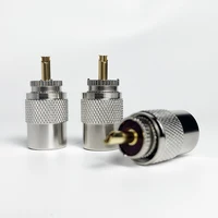 UHF Male Plug &  N-Type Male Plug - Crimp Connector for RG58/RG59/RG6U Coaxial Cable - Gold Plated Brass RF Connector UHF MALE 3