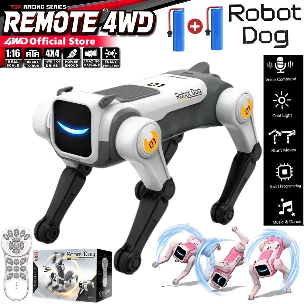 Cane Robot RC Intelligente con AI, Comando Vocale Programmabile, Canta e Balla, Robot Bionico Elettronico Intelligente