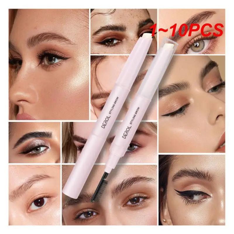

1~10PCS Eyebrow Gel Brows Wax Pencil Double Head Waterproof Long-Lasting Wild Brow Styling Soap Eye Brow Shaping Brush Women's