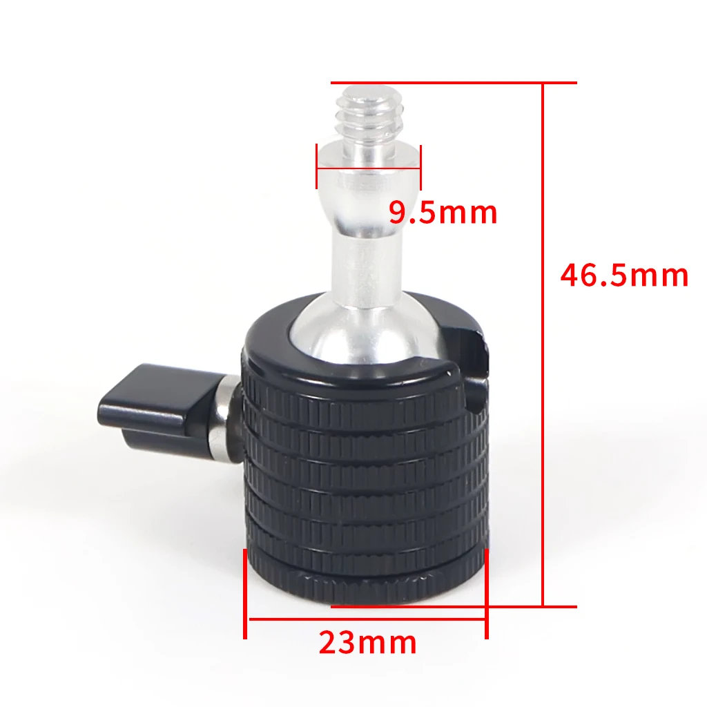 LEAPLIGHT Mini testa a sfera in metallo con rotazione a 360° Testa panoramica per treppiede + Adattatore per montaggio su slta fredda per supporto per telefono con treppiede per fotocamera DSLR  44