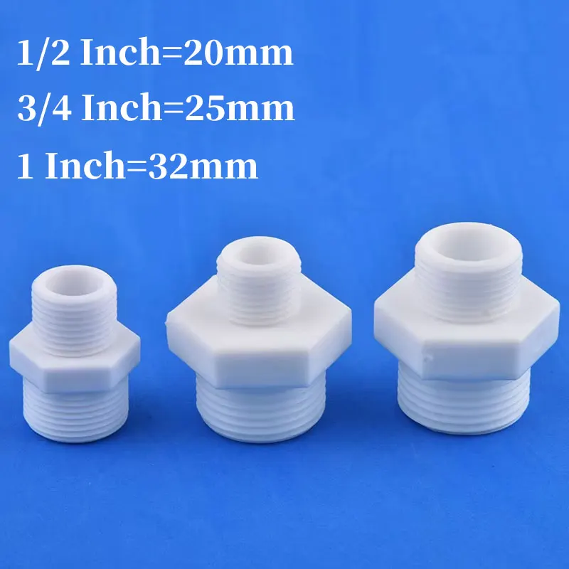 Water Pipe Fitting 1/2" 3/4" 1" Male/Female Thread Reducer Joint Bushing Connector Garden Irrigation Aquarium Tank Nipple Joint