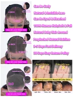 Perruques en cheveux humains Body Wave 13x6 HD avec dentelle transparente pour femmes noires, 30-40 pouces, perruques frontales complètes 13x4 360 pré-épilées 6