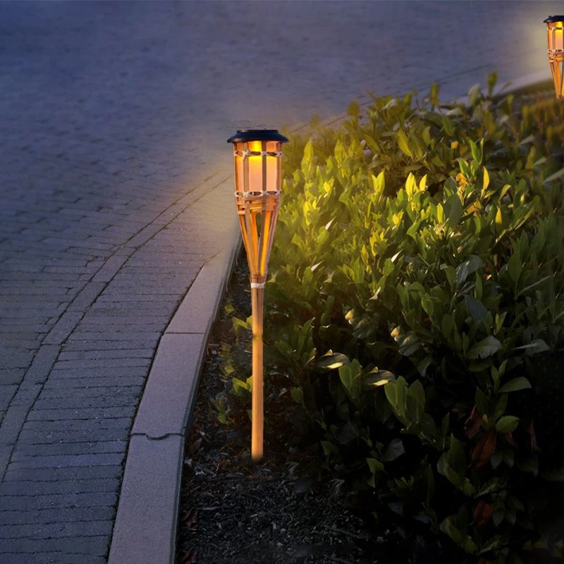 

Solar Flame Torch Light Led Bamboo Lawn Lamp Solar Flame Light Outdoor Lawn Waterproof Garden Lamp Yard Patio Floor Lamp