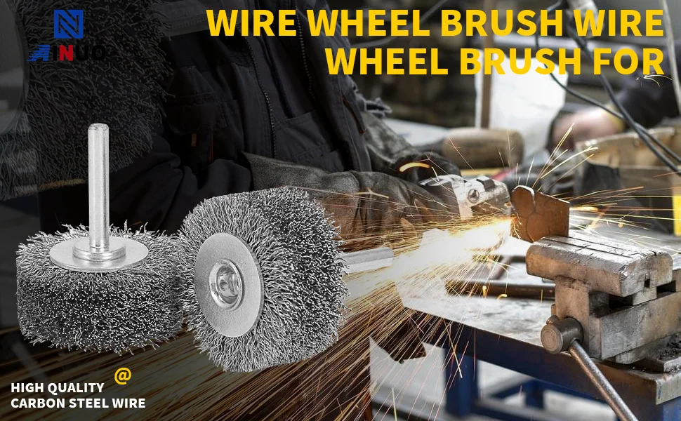 Description Picture 5 of item50mm 2" Wire Brushes Wheel Stainless Steel Remove Rust Brushes Cleaning Polishing Tool 1/4” Shank for Wood