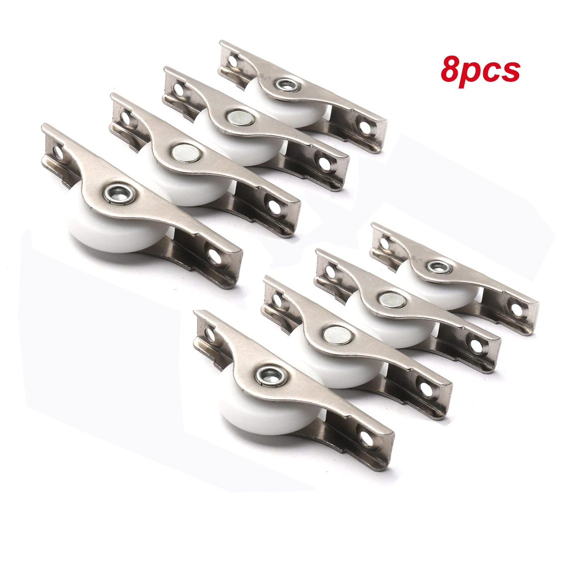 8PCS 25mm Sliding Door Roller Nylon Caster Wheel Pulley Runners Cabinet Wardrobe Window Furniture Hardware load-bearing 20KG