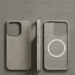 Premium Magnetic Liquid Silicone Shockproof Case with Magsafe Compatibility - iPhone 16 (Titanium Gray)