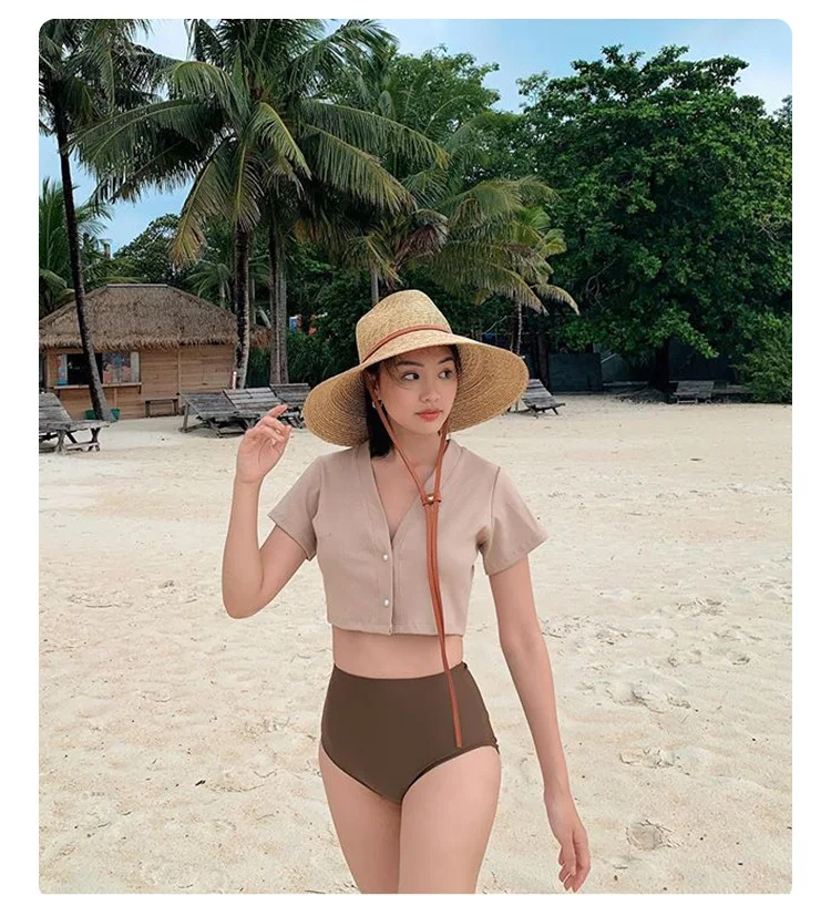 

Shang blogger with the same Panama jazz straw hat women's summer sunscreen strap windproof seaside big-brimmed hat