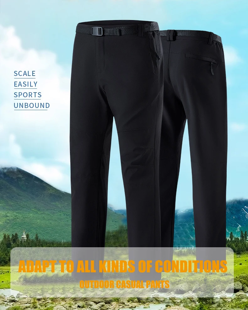 Description Picture 5 of itemLNGXO Men Hiking Pants Outdoor Quick Dry Cargo Pants Camping Climbing Trekking Mountaineering Waterproof Trousers Elasticity