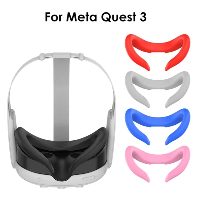 Silicone Face Pad Cover Compatible with Quest 3, Soft & Comfortable Facial  Interface Cushion Cover, Washable VR Silicone Accessories Compatible with