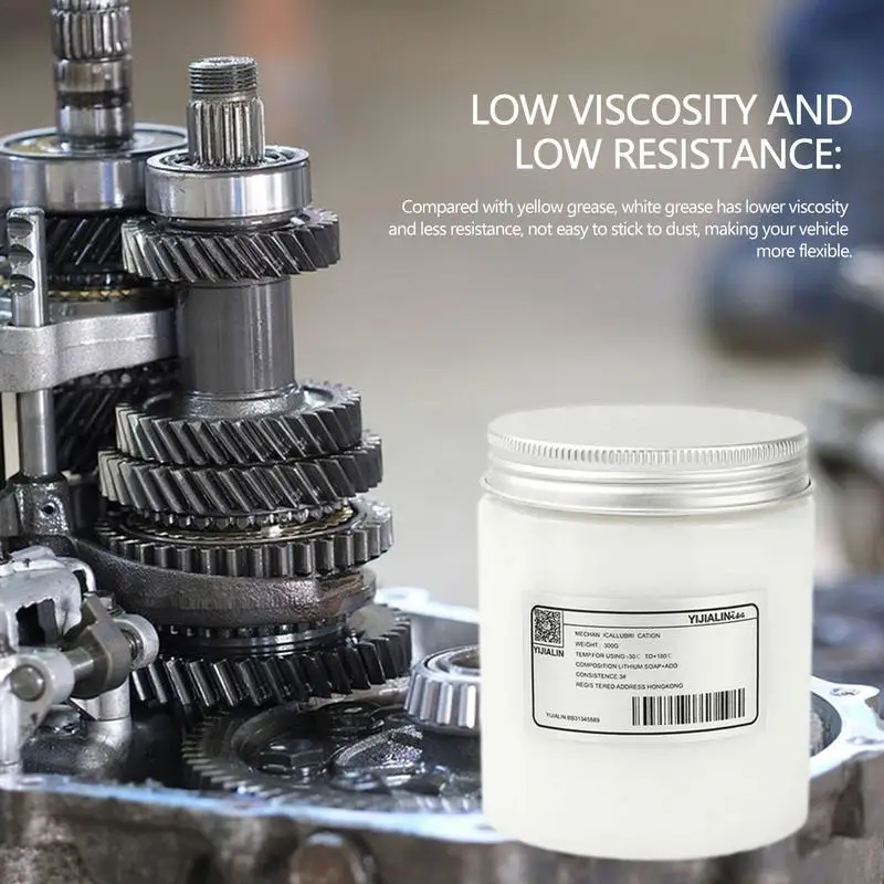 

300g Car Sunroof Track Lubricating Grease Door Abnormal Noise Antirust Oil White Mechanical Maintenance Gear Oil Grease