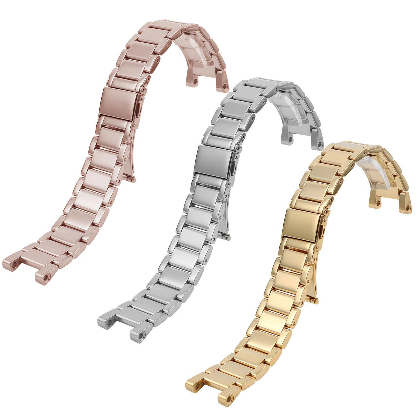 Elegant 20x12mm Stainless Steel Women's Watch Strap Bracelet