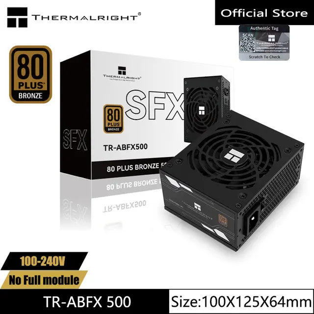 Thermalright TR-ABFX 500 SFX Black Bronze แหล่งจ่ายไฟโดยตรง, 100-240V แรงดันไฟฟ้า Mini Power รองรับ M-ATX หรือ ATX แชสซี 1