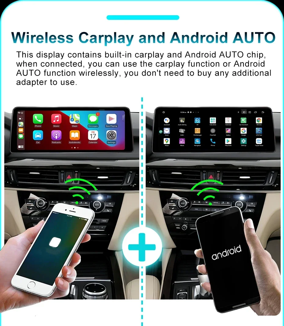 12,5'' Wireless Carplay Android 14 Auto Auto Radio Multimedia-player Bildschirm für BMW X5 F15 X6 F16 2014-2017 NBT Stereo GPS 4G LTE – Detail 12
