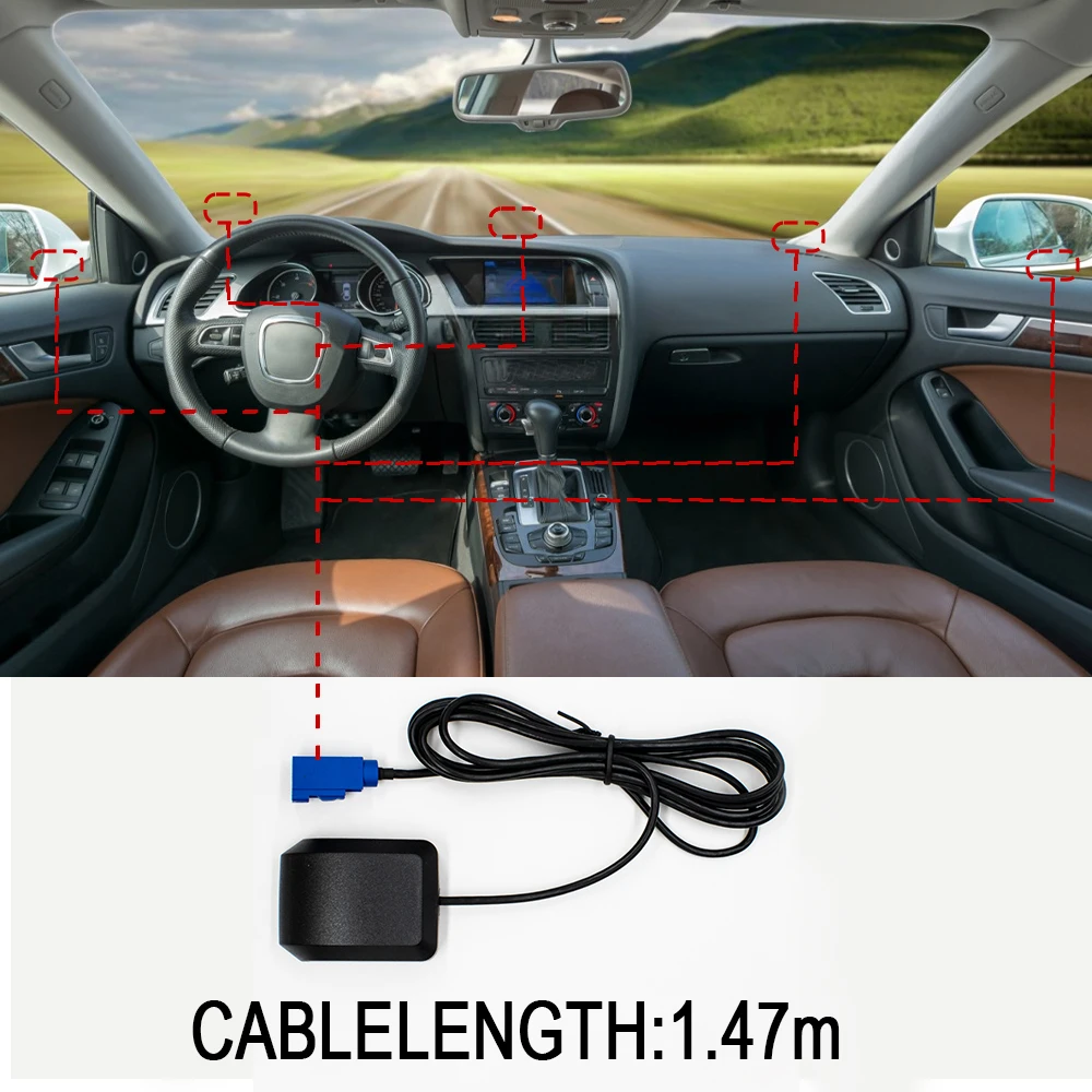 Nuova Antenna di Navigazione GPS per Auto Fakra MFD2 RNS2 RNS 510 MFD3 RNS-E per Volkswagen Skoda per Mercedes Benz per Audi A3/A4/A6 - Image 4