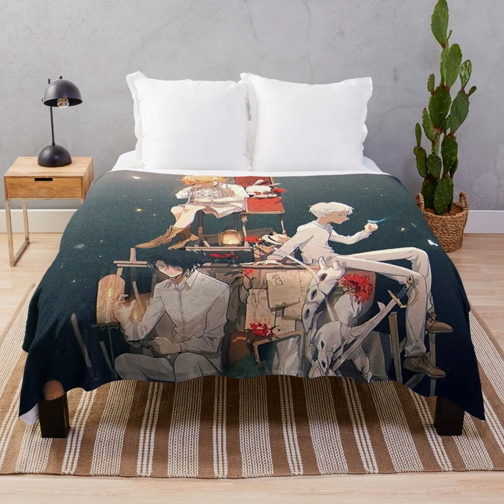 

Best Anime The Promised Neverland Throw Blanket floral throw blanket blanket luxury heavy blanket luxury brand blanket